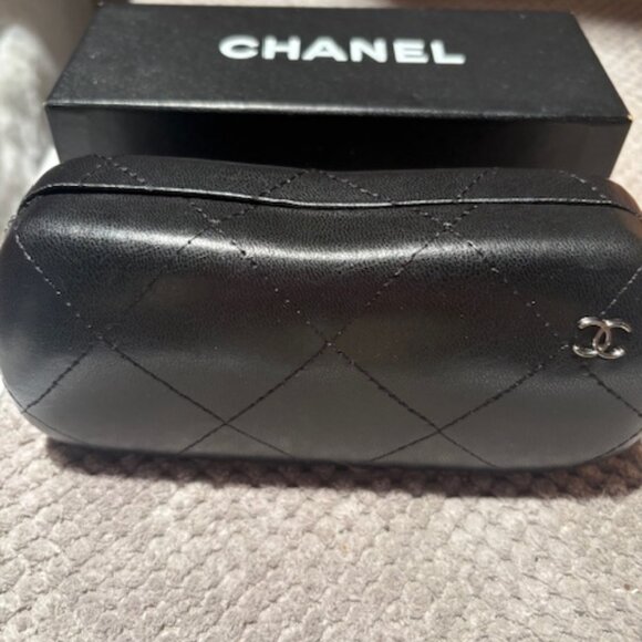 RARE Chanel Vintage Sunglasses Rhinestone CC Logo Rimless Gradient Blue. - Picture 5 of 9